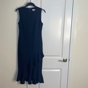 NWT- Navy blue midi fish tail dress